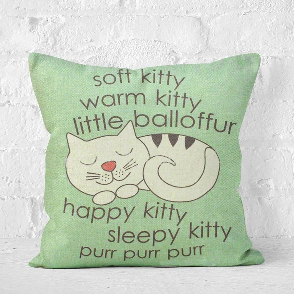 Спящий котенок наволочка с изображением кота декоративная подушка для дивана