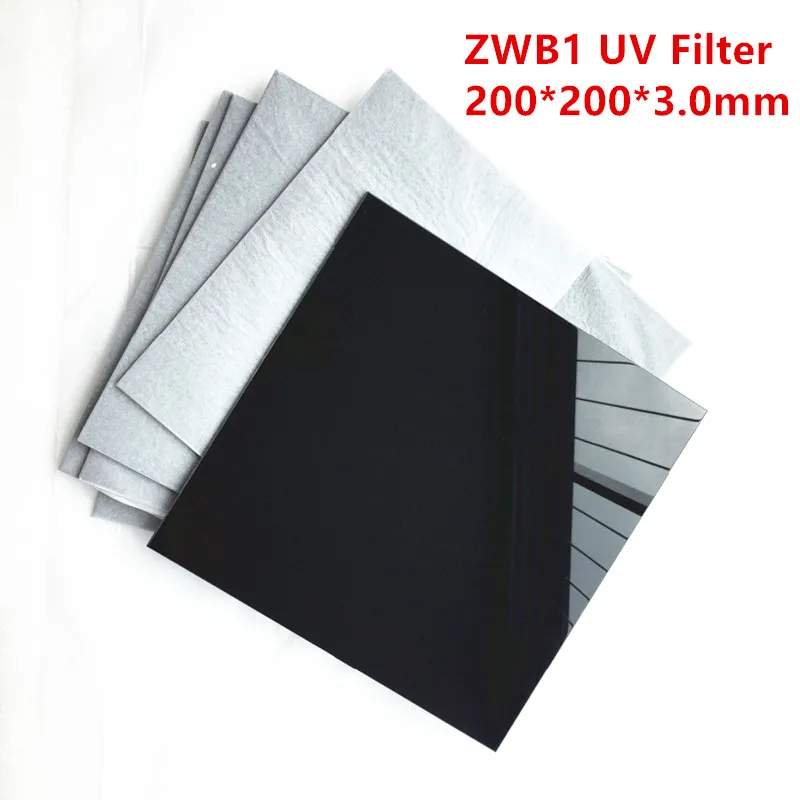 200*200*3 мм УФ-фильтр ZWB1 UG11 U-340 черное стекло для 302nm 312nm трансиллюминатор анализатор