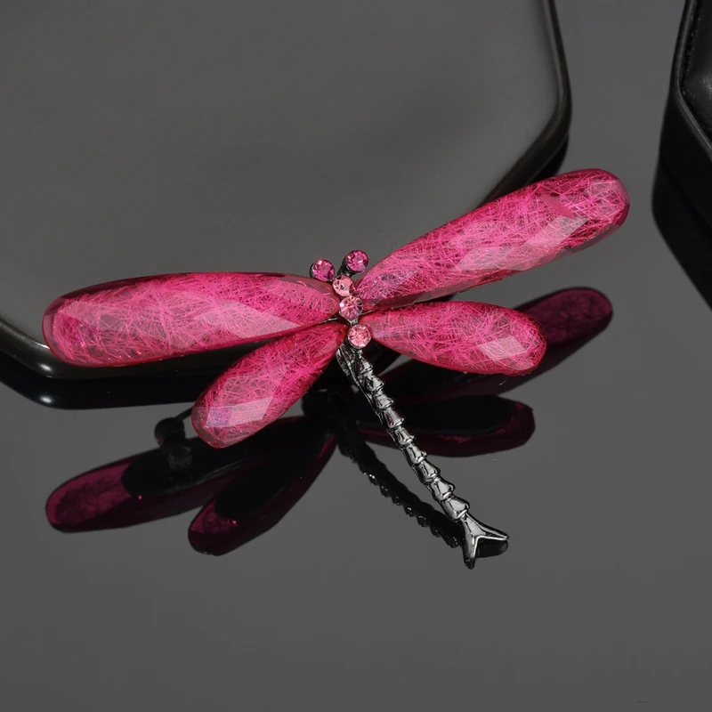 Модные броши из смолы в виде стрекозы для женщин 2019 Винтажная брошь насекомого с