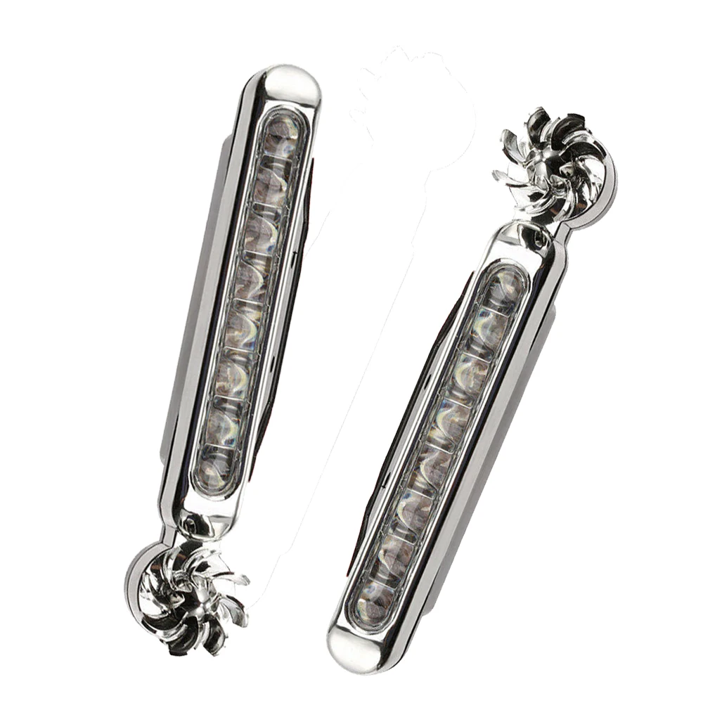 

2 Pcs Wind Power 8 LED Car Daytime Running Light Fog Light Car Driving Lights RDR
