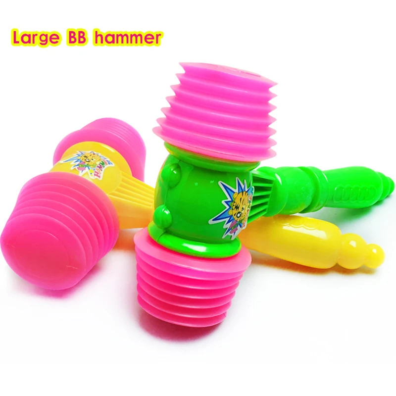 

New Children's Hammer Toy Cartoon Plastic Soft Large Bb Hammer Percussion Sounding Hammer Percussion Can Bring Sound Kids Toys