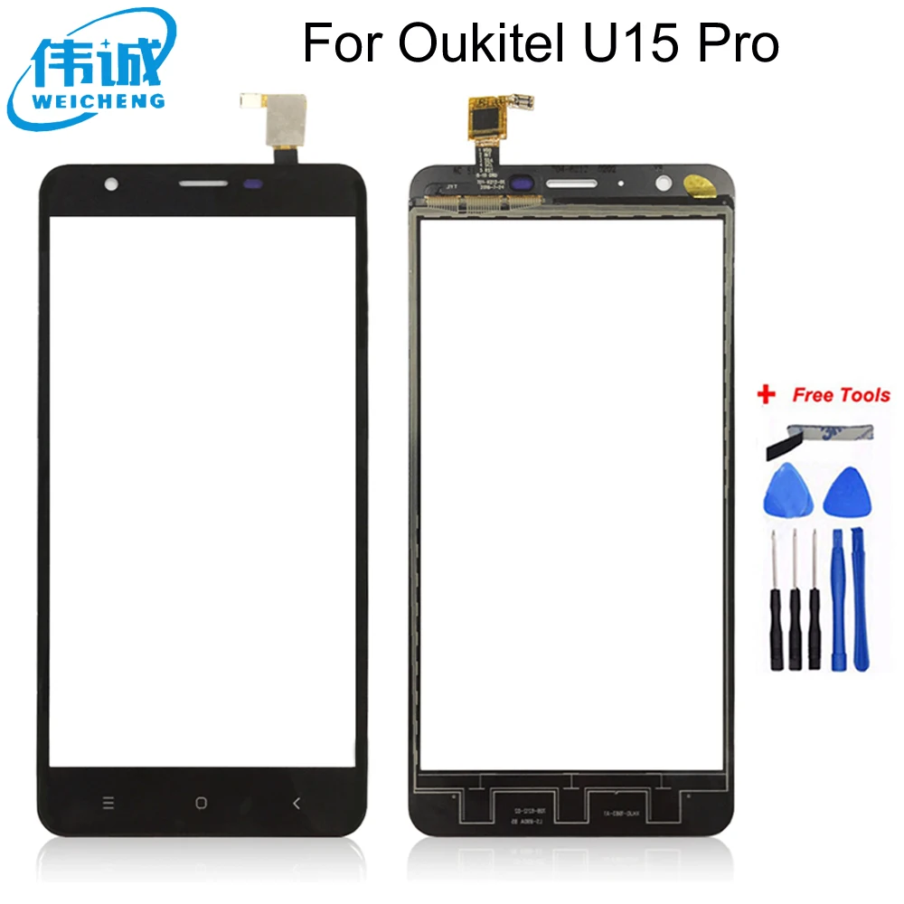 Для Oukitel U15 Pro Touch Screen сенсорная панель с объективом для U15Pro + Инструменты клей |