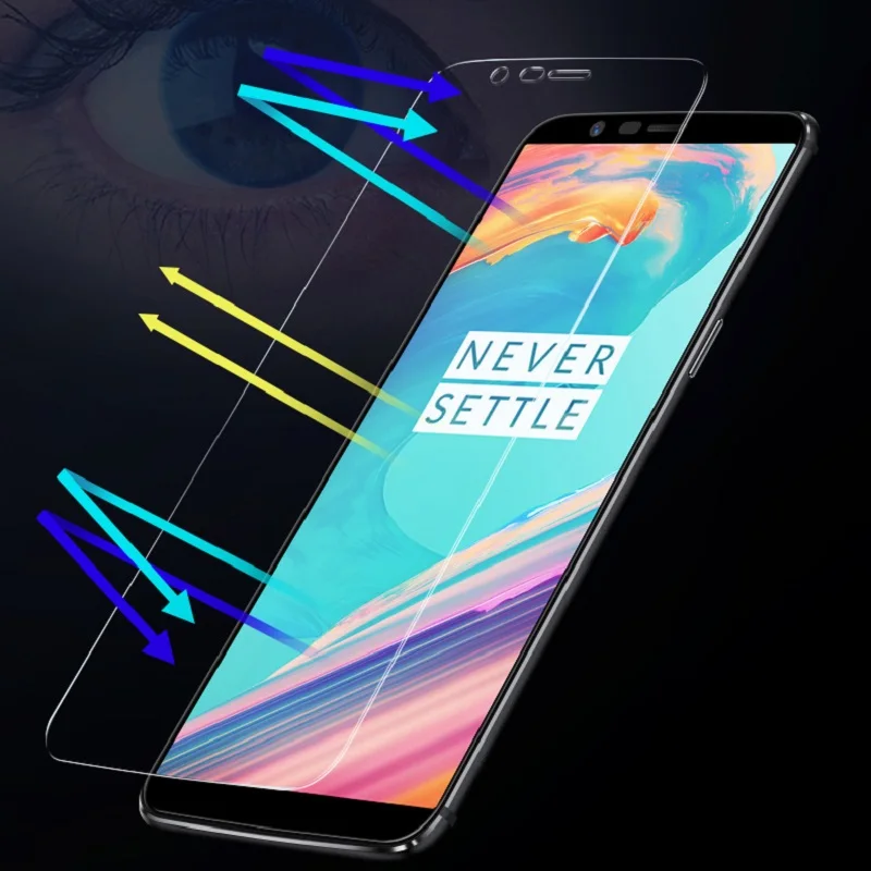 Защитное стекло UVR для Oneplus 5T 5 противосинее фиолетосветильник 2.5D закаленное