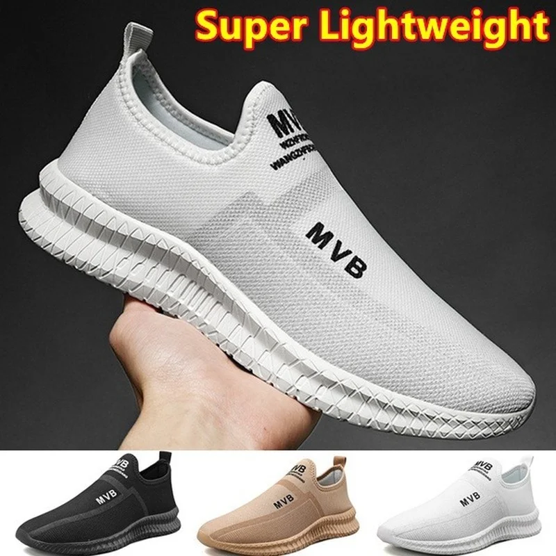 

New Men's Sneakers Casual Loafers Men Slip on Trainers Jogging Walking Shoes Breathable Athletic Sports Running Shoes Plus Size