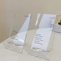 acrylic transparent english letters phone holder desktop stand desk bracket for iphone samsung huawei universal