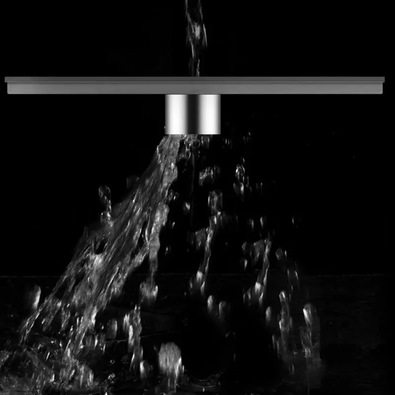 

1Set 304 Stainless Steel Floor Drain Bathroom Shower Long Drainage Square Large Floor Drains Cover Roof