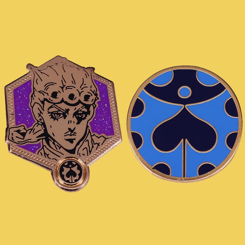 

JoJos Bizarre Adventure Golden Wind Enamel Brooch Pin Lapel Hard Metal Pins Brooches Badges Exquisite Jewelry Accessories