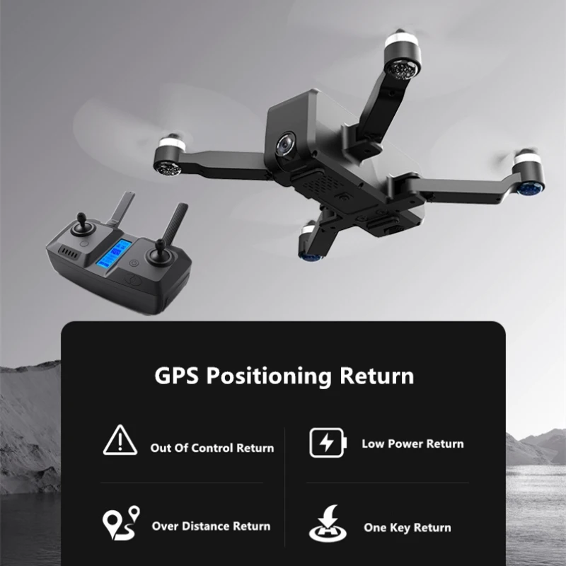 Складной бесщеточный Радиоуправляемый квадрокоптер GPS Smart Follow с камерой 4K Pixel FPV и