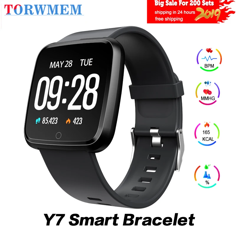 Водонепроницаемый смарт-браслет Y7 кислородный фитнес-трекер для измерения