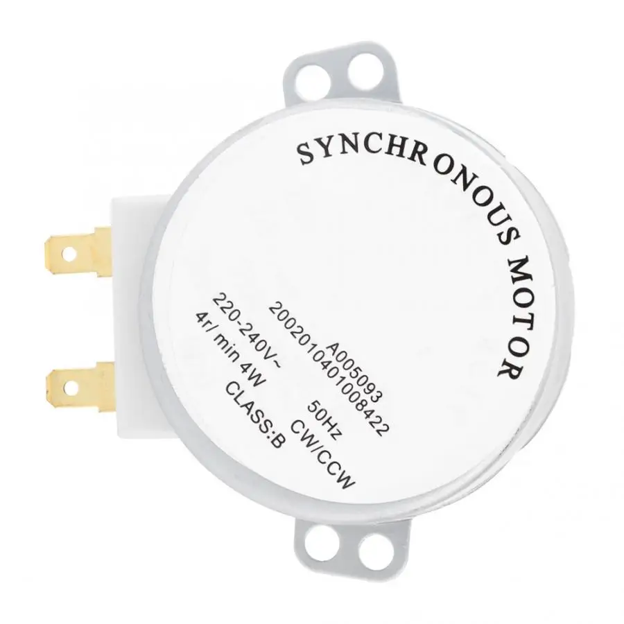 Микро-синхронный двигатель переменного тока 220-240 В 4 об/мин CCW/CW для