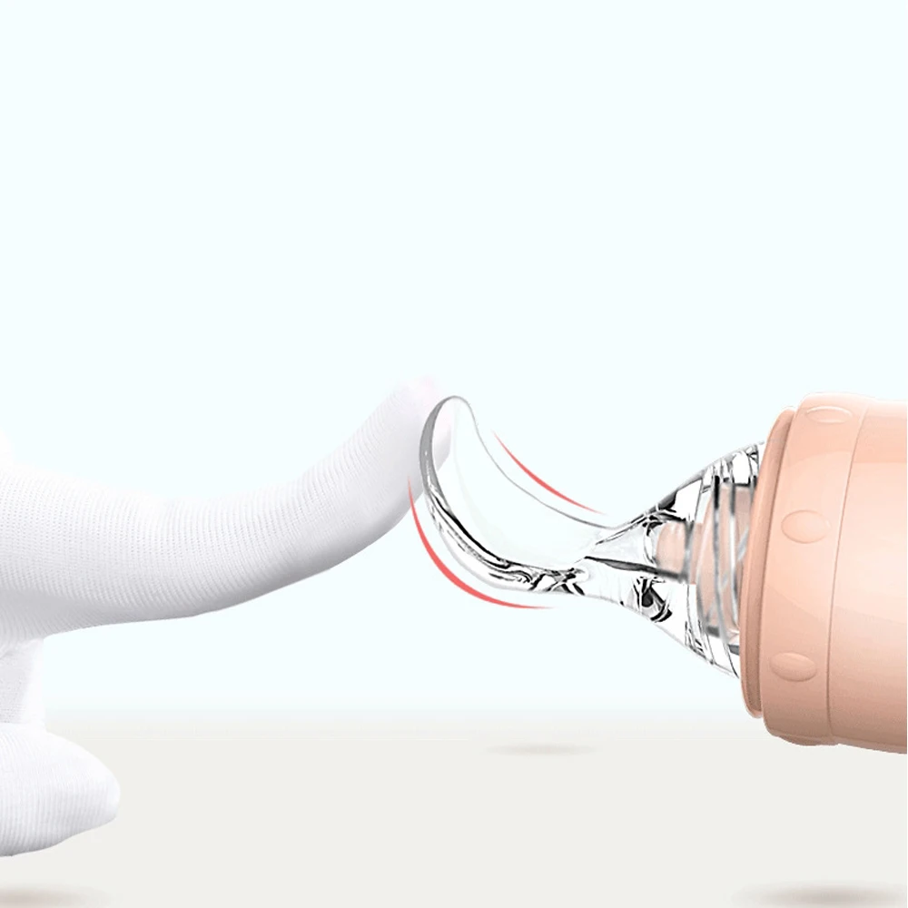 OLOEY 90 мл безопасность для младенцев силиконовые кормления с ложкой подачи еды