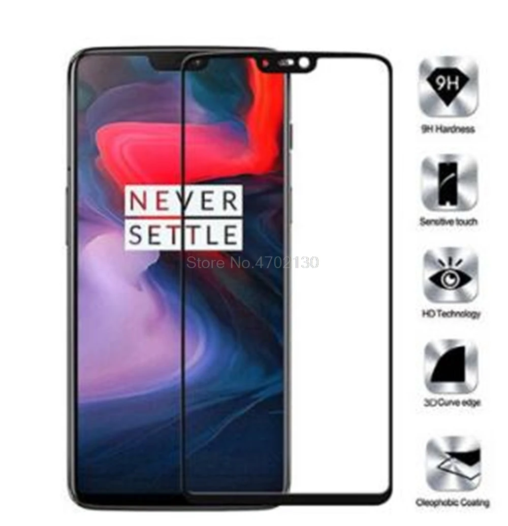 Закаленное стекло для OnePlus 6 A6003 Полное покрытие экрана Защитная пленка OnePlus6 One plus 1
