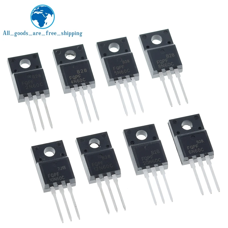 10 шт. Fqpf2n60c Fqpf4n60c Fqpf5n60c 2n60c Fqpf6n60c Fqpf8n60c Fqpf10n60c Fqpf12n60c Fqpf20n60c транзистор To-220f To220f