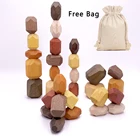 2020 деревянные штабелируемые игрушечные камни Tumi Ishi деревянные балансирующие Многослойные камни Монтессори игрушечный блок цветной камень Прямая поставка