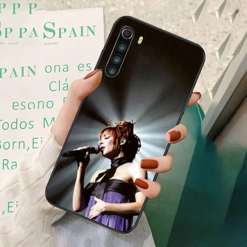 

ZFGHSHYQ Black Soft Silicone Mylene Farmer Phone Case For Redmi 7 8 9 A K20 30 Pro Note 8 9 Pro 9s