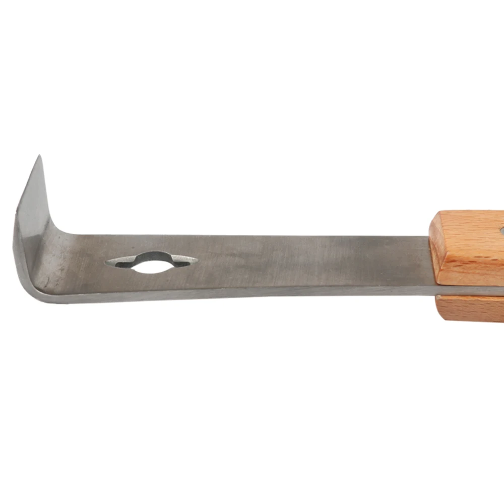 Пчеловодство пчелиный улей инструменты J Тип с деревянной ручкой резки мед нож продукт скребок для улья