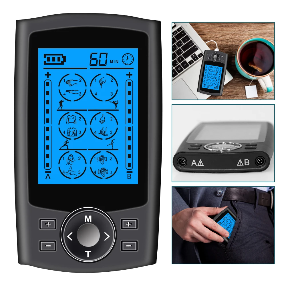 Перезаряжаемый Электрический аппарат для облегчения боли 16 режимов переносной