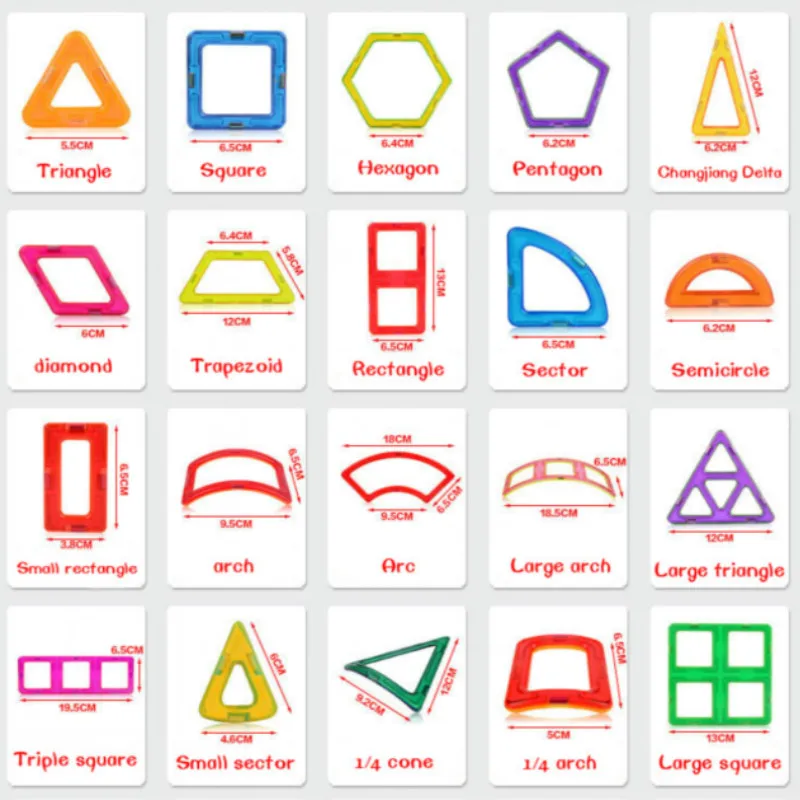 Набор Магнитных строительных блоков пазл объемные магнитные детали форма полный