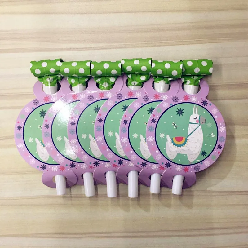 Мультяшная лама альпака товары вечерние наборы одноразовой посуды детские