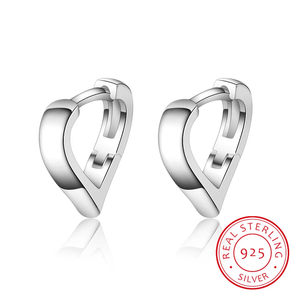 Cute Heart Shaped Earring 925 Sterling Silver Bridesmaid Ear Buckle Wholesale Price 2019 Black Friday Deal | Украшения и