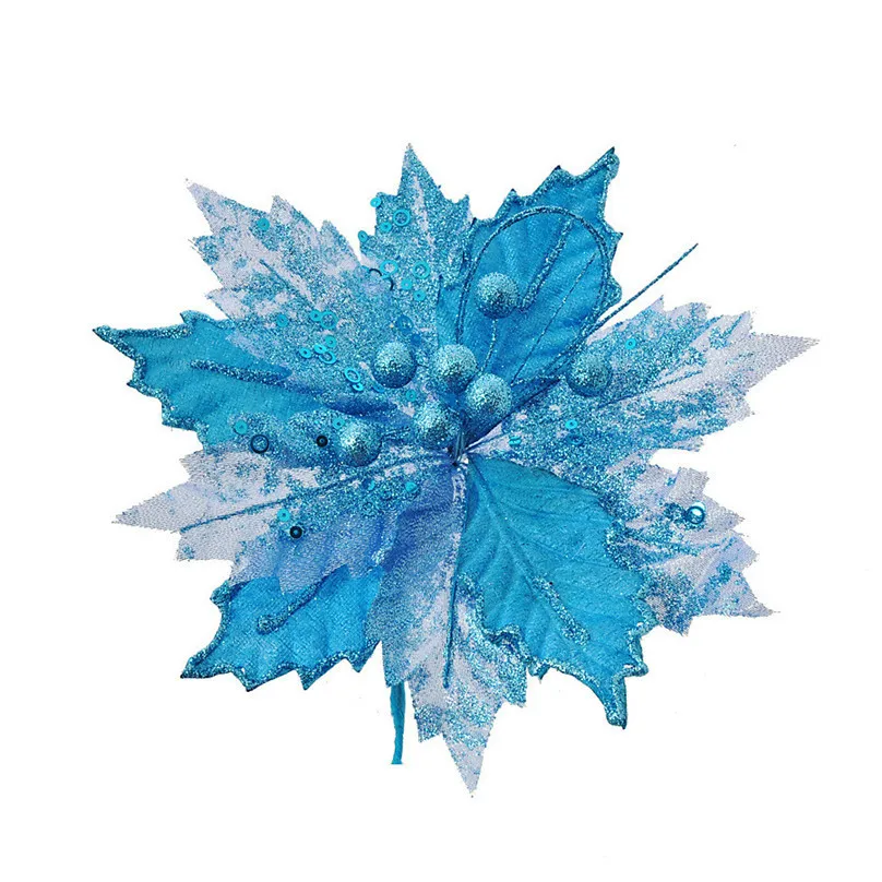 Рождество искусственный цветок для декорирования романтическая Розочка