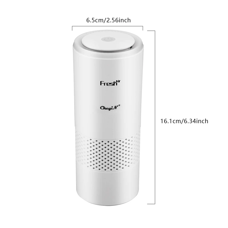 

USB Powered Air Purifier Mini Ion Air Cleaner Low Noise Odor Remover Household Car Smoke Smog Eliminator with 7 Colorful Light