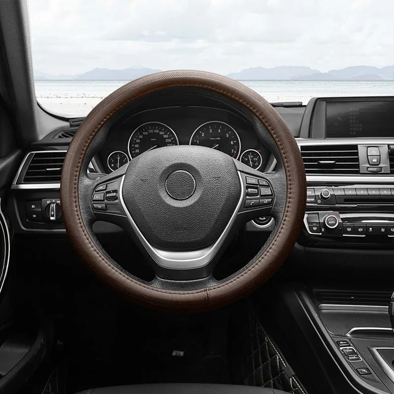 Чехол рулевого колеса автомобиля Maiwei впитывающий пот дышащий весь верхний слой