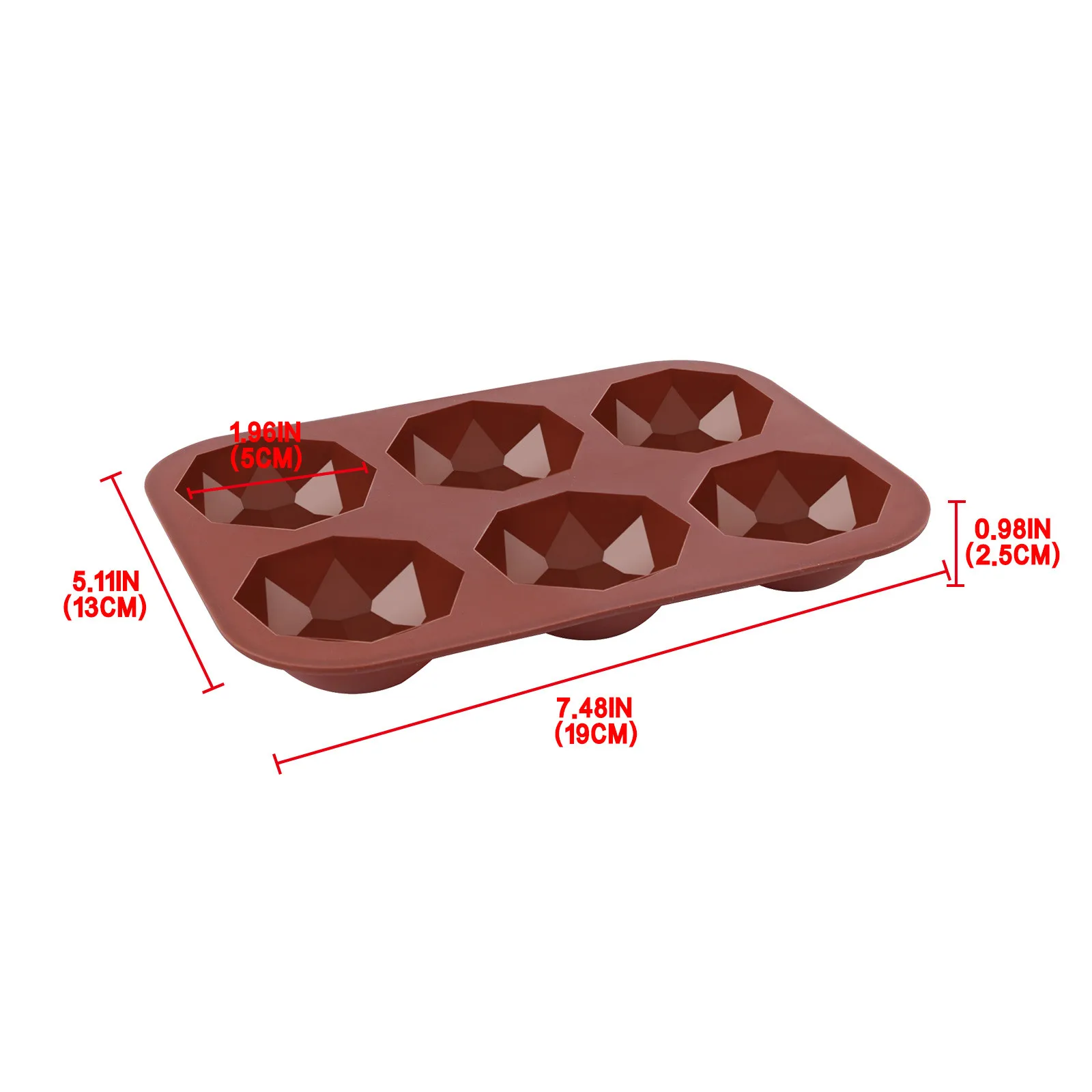 

3D Diamond Geometric Half Ball Sphere Silicone Cake Mold Muffin Chocolate Cupcake Baking Mould Non-stick Dessert Baking Tools