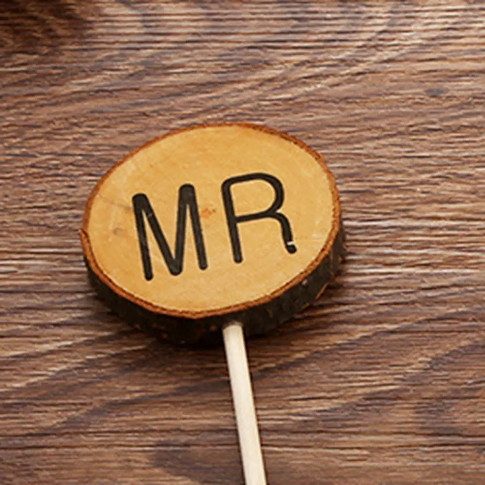 Топперы для торта экологически чистые деревянные топперы кексов с буквенным