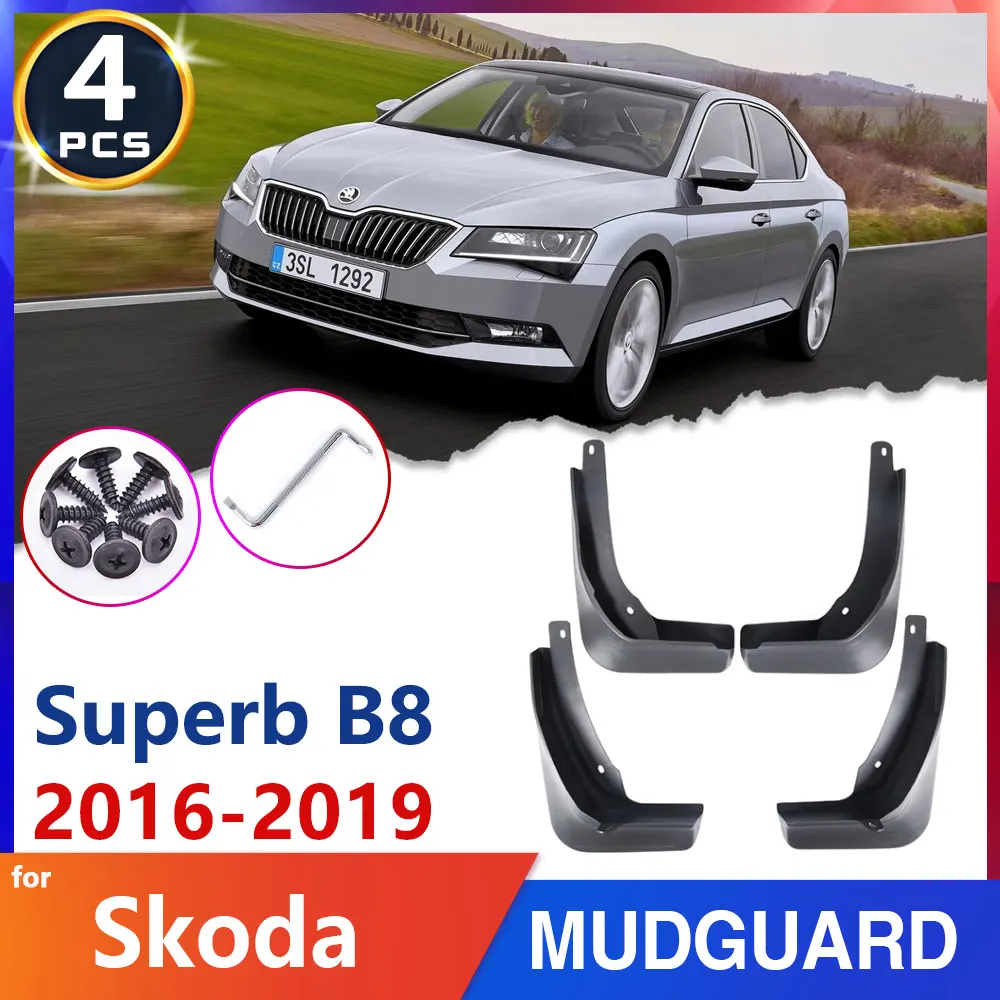 Автомобильный брызговик для Skoda Superb B8 3 MK3 3V 2016 ~ 2019 2017 2018 Брызговики автомобильные