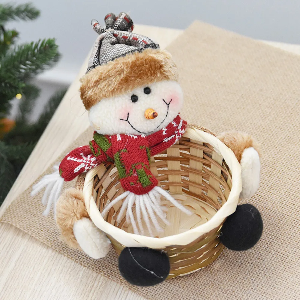 Рождественские конфеты корзина для хранения украшения Санта Клаус подарок