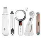 Ультразвуковой скребок для кожи + RF  EMS прибор для устранения морщин + EMS прибор для похудения + электрическое удаление черных точек + игла для акне