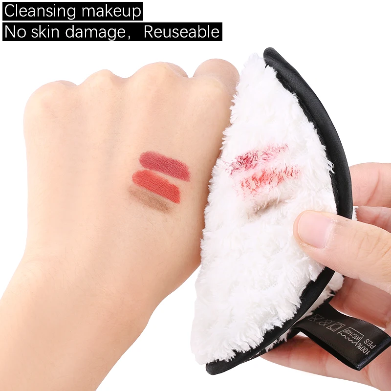 Салфетка из микрофибры для макияжа лица спонж снятия круглого сетчатого зерна