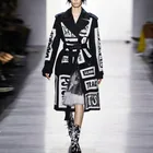 Женское двухстороннее длинное пальто из полиэстера, теплая элегантная верхняя одежда, женский осенне-зимний элегантный Тренч с V-образным вырезом, P001, 2020