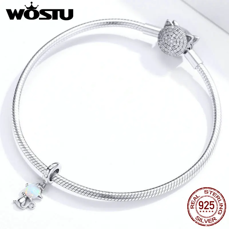 WOSTU ювелирные изделия подходят оригинальный Пандора Амулеты Браслет Аутентичные
