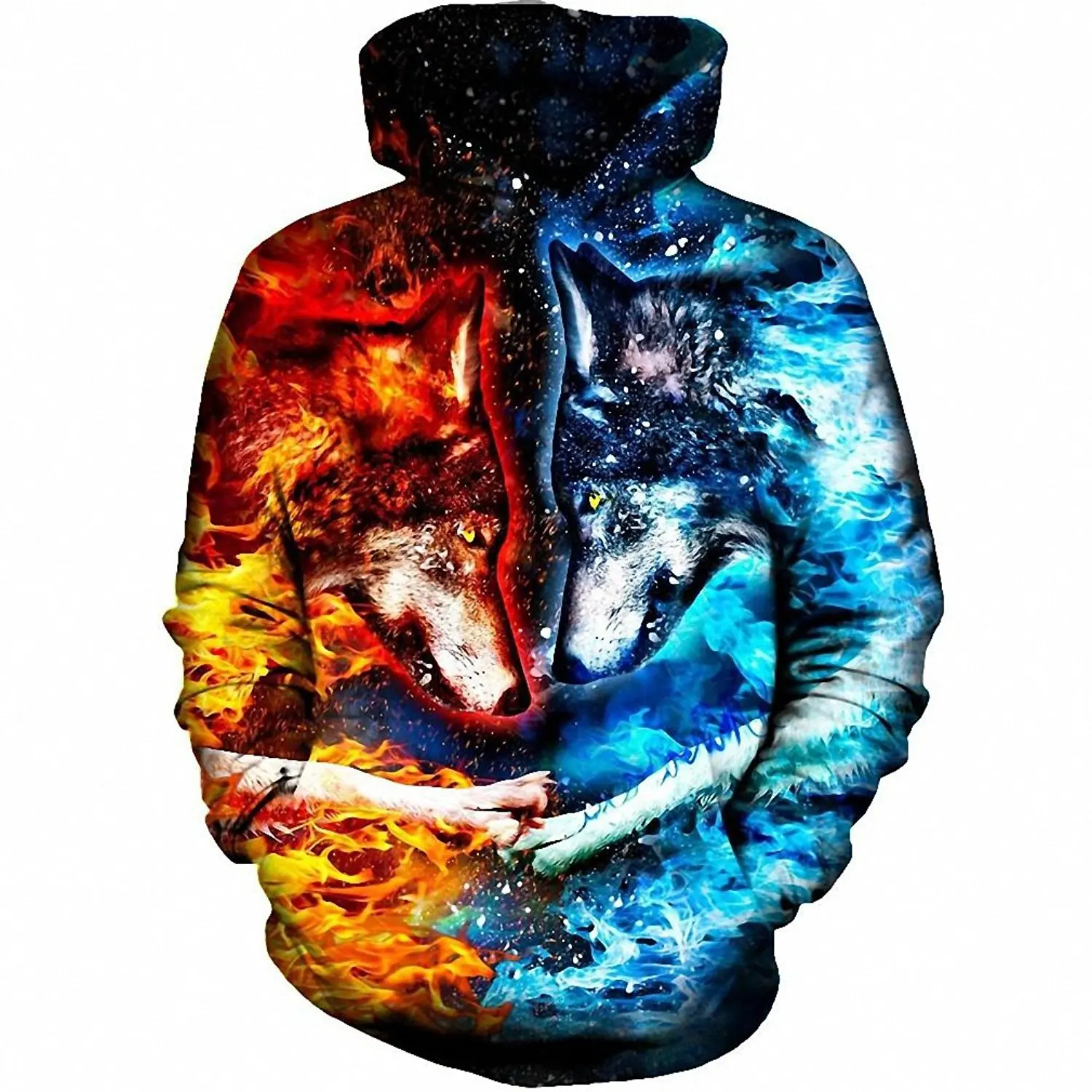 Sondirane новая мода мужские толстовки с капюшоном 3D принтом волка мужские/женские