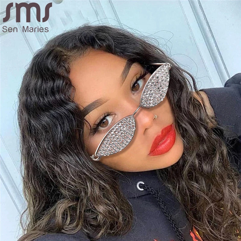 Женские солнцезащитные очки в винтажном стиле с бриллиантами роскошные