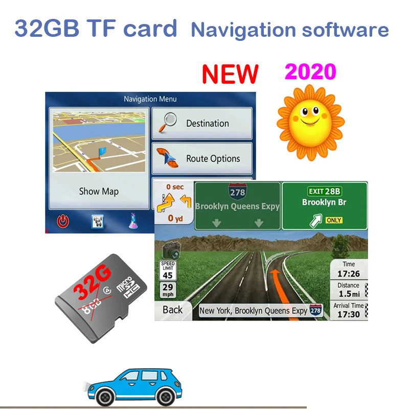 GPS карта micro SD карты 32 ГБ для windows ce 6 0 Android новая последняя бесплатное обновление gps