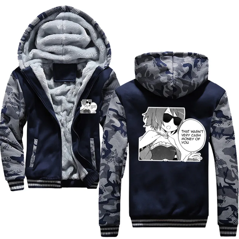 

THAT WASN'T VERY CASH MONEY OF YOu kawaii Anime Winter Jacket Thick Men's Hooded Sweatshirt Male Warm Sportswear Tracksuits Mens