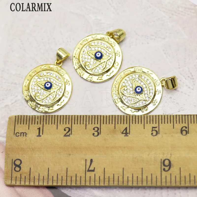 

12Pcs Round Eyes jewelry pendant Zircon eyes jewelry pendants for women accessories pendants 7296