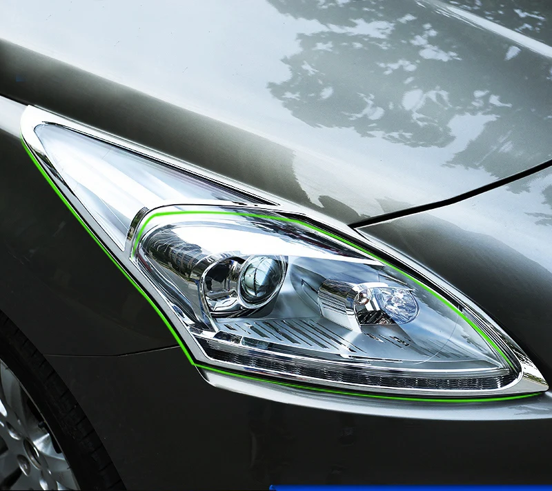 Для Peugeot 3008 2013 2014 2015 рамка фары задняя фара Передняя и абажур декоративная