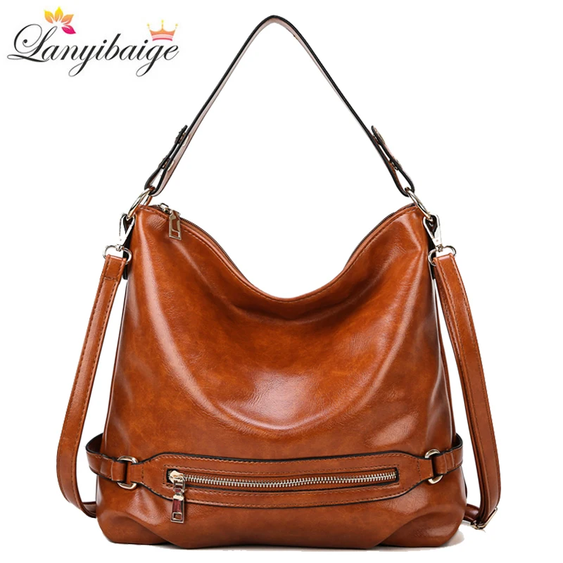 

Высококачественная кожаная сумка с масляным воском, модные сумки через плечо для женщин, 2021, роскошная дизайнерская сумка, женские сумки че...