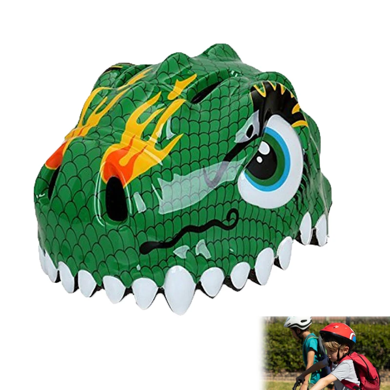 

Kid Headpiece Bicycle Cartoon Animal Riding Helmet Children Roller Skater Dinosaur Armet Sports Safety
