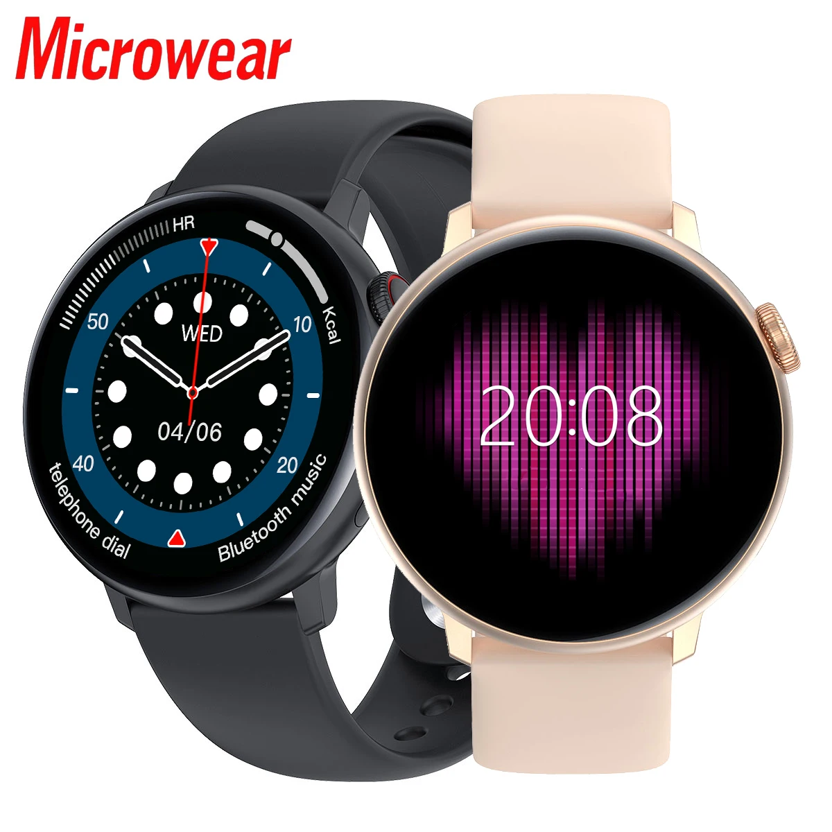 

Смарт-часы Microwear W86 для мужчин и женщин, водонепроницаемые Смарт-часы с Bluetooth 2022, спортивный браслет, фитнес-трекер
