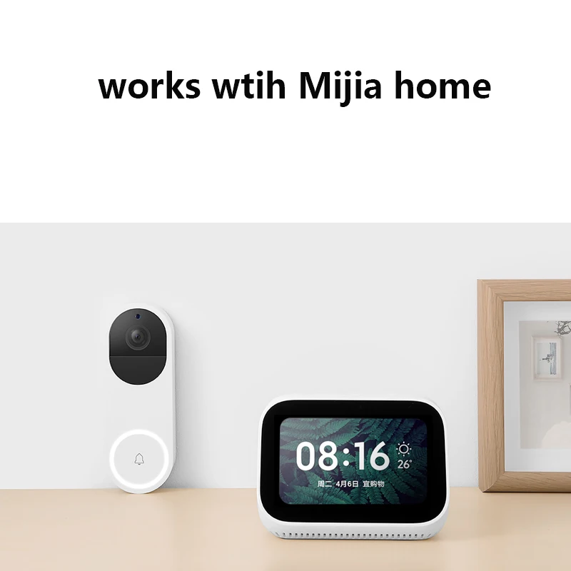 Xiaomi Xiaomo AI распознавание лица 1080P ИК ночного видения видео дверной звонок Обнаружение движения SMS Push домофон