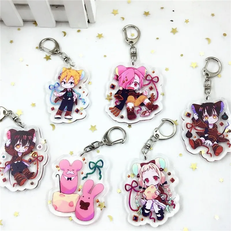 Мультяшный акриловый брелок для ключей мужчин аниме унитаз Ханако кун женщин