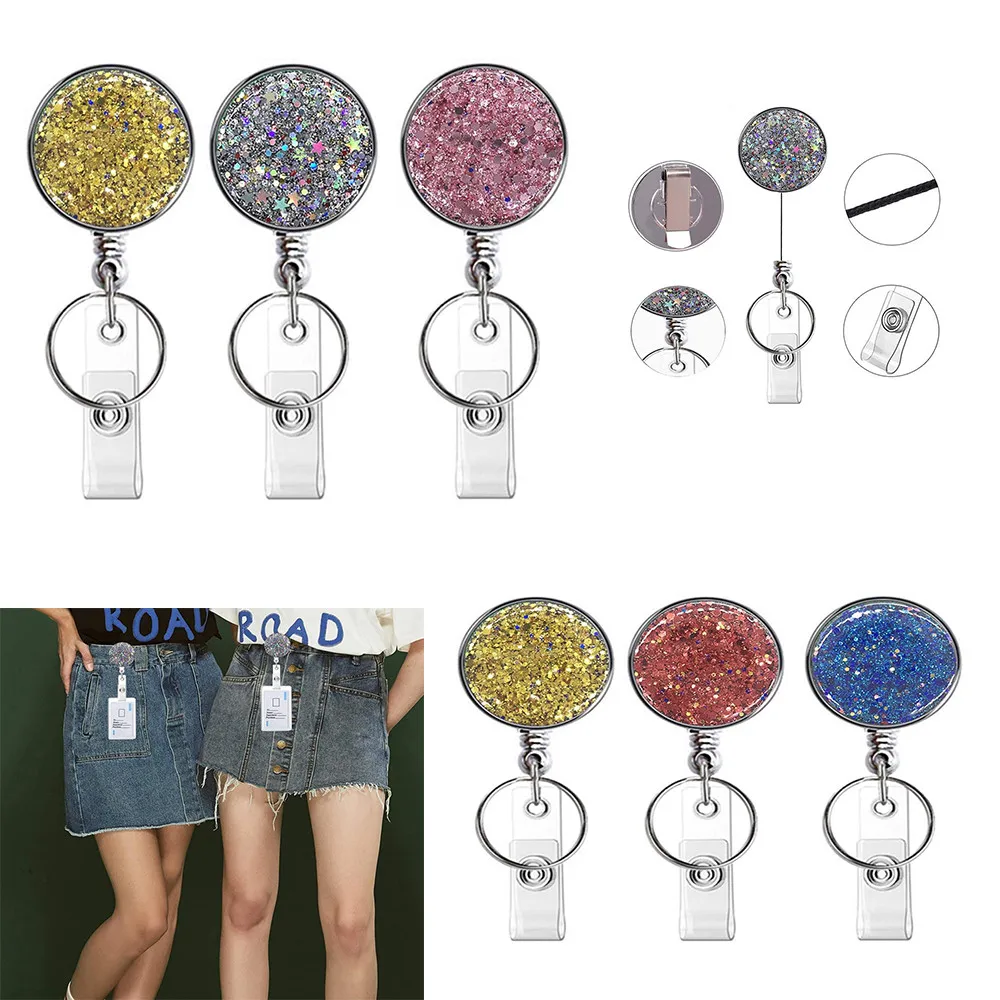 

Fashion Retractable Nurse Badge Reel Clip Badge Holder Students Doctor Id Card Holder Badge Office Employee Name Badge