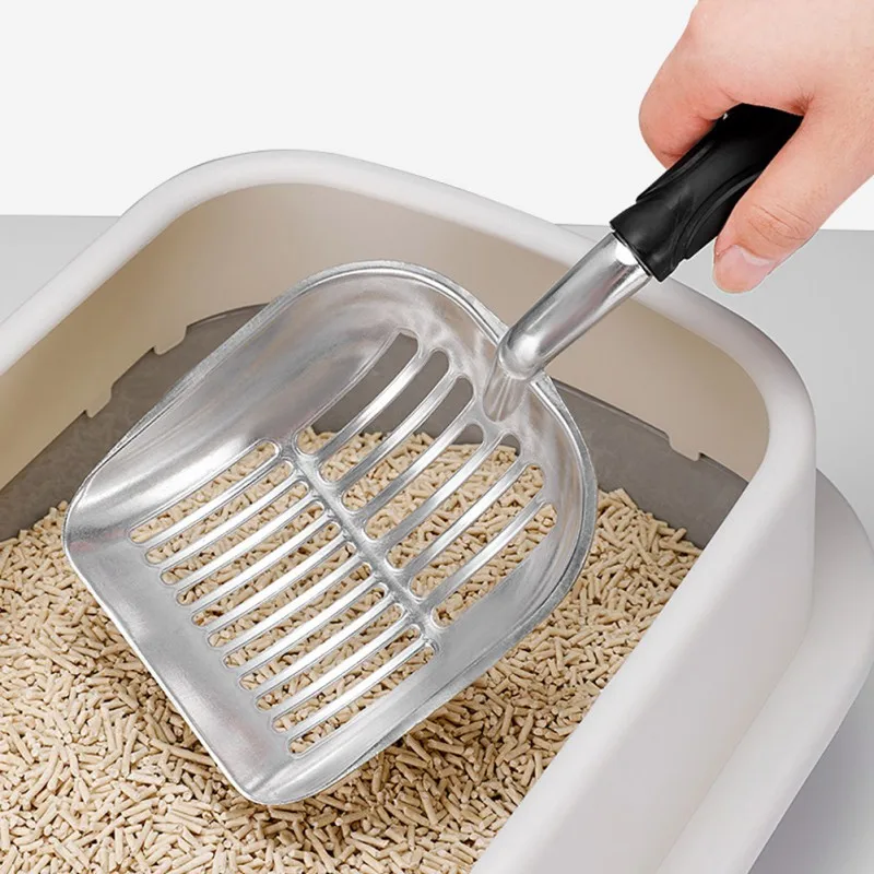 Большой металлический ковш для кошачьего туалета инструмент из нержавеющей