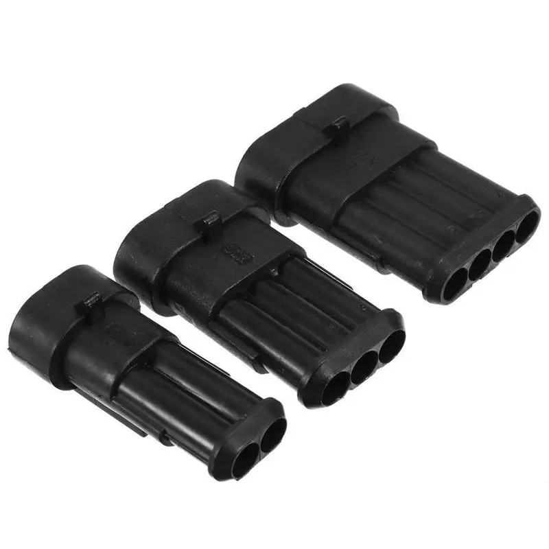 

15 Kits 2+3+4 Pins Way Car Auto Sealed Waterproof Electrical Wire Connector Plug