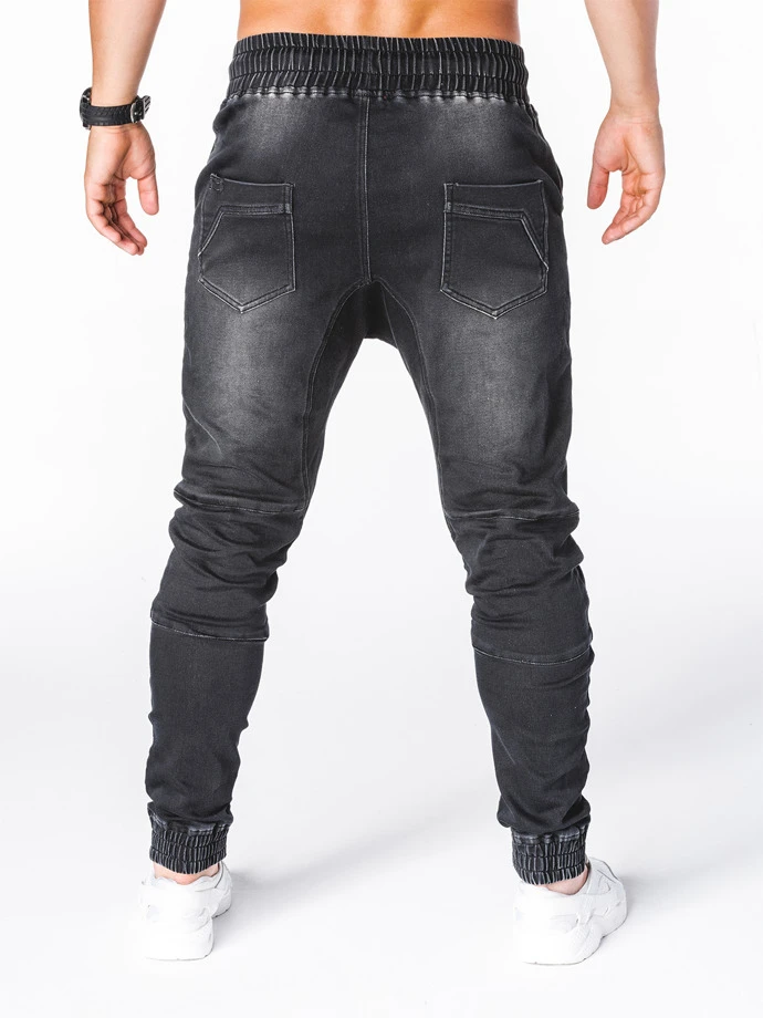 

Denim Casual Sports Pant Fashion Hip Hop Pants Pocket Zipper Design Washed Jeans New Arrival Black Blue